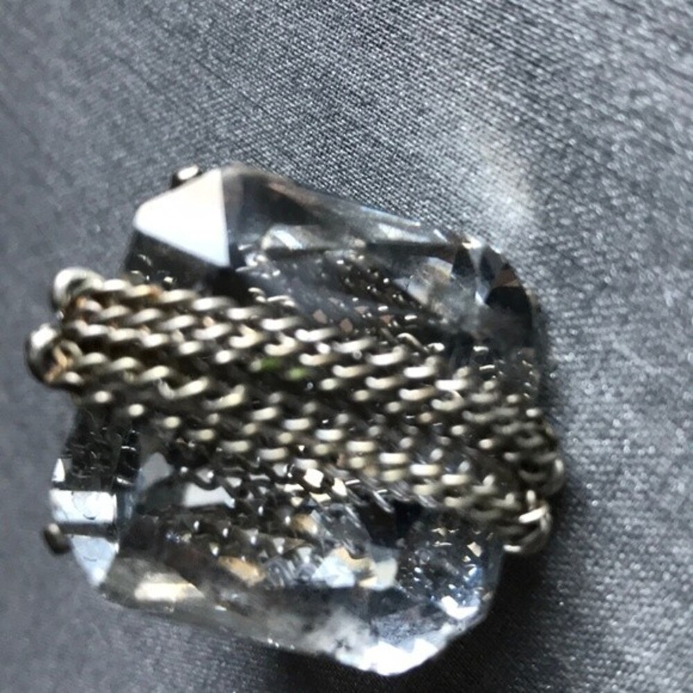 Big Bling Stretch Statement Ring Crystal Chain Sp… - image 8